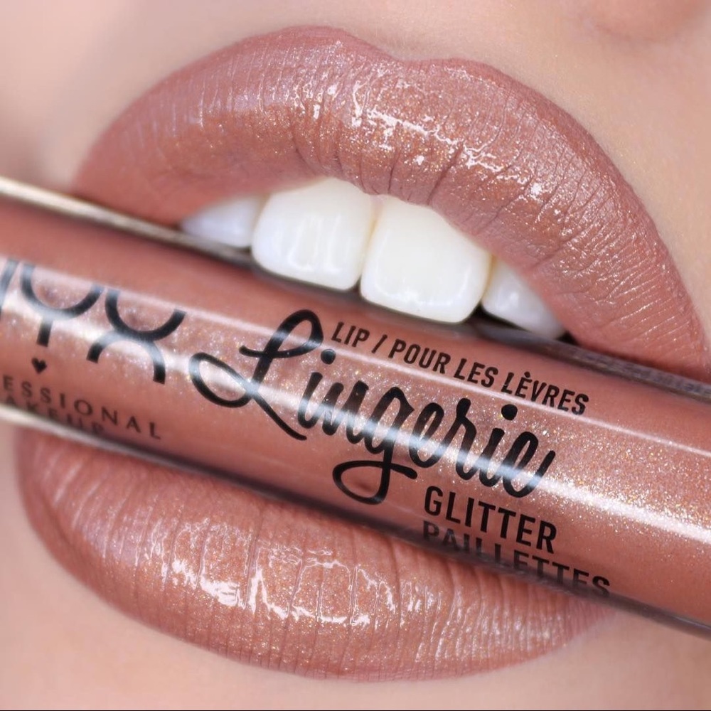 NYX lingerie lip color glitter - butter
